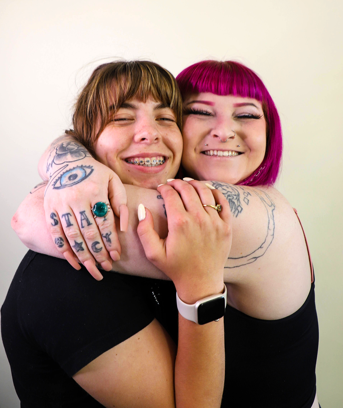Oliver Finley Academy: two students friends having fun on campus